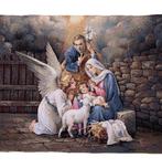 Pregiato Arazzo - Geboorte met Engelen - Gobelinweefsel -, Antiek en Kunst