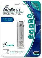 MediaRange | USB Stick | 16 GB | USB3.1 | Type-C, Computers en Software, USB Sticks, Nieuw, Verzenden