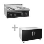 GGM Gastro | Elektrisch fornuis - 9,2 kW - 4 ronde platen -, Verzenden, Nieuw, Inbouw