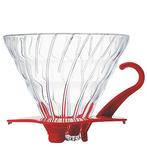 Hario V60-02 Dripper Glas Rood (slow coffee), Ophalen of Verzenden, Nieuw