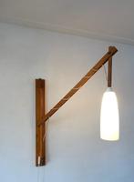Wandlamp - Scandinavian - Opaline glas - 1950-60’s Swing Arm