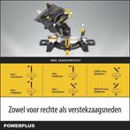 POWERPLUS VERSTEKZAAG MET BOVENTAFEL 2000W - 254MM, Verzenden, Zo goed als nieuw