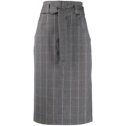 Isabel Marant Etoile • geruite wollen rok Vendel • mt 34 40, Kleding | Dames, Rokken, Onder de knie, Grijs, Maat 38/40 (M), Nieuw