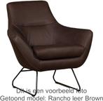 Bruine leren moderne design fauteuils - Rancho Leer Brown (, Nieuw, Ophalen of Verzenden, 75 tot 100 cm, Leer