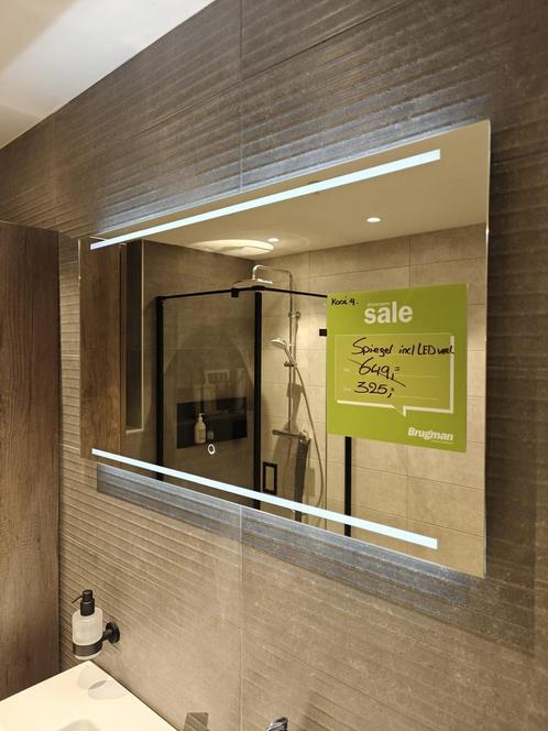 Showmodel badkamerspiegel 100 x 55cm - 0036, Huis en Inrichting, Woonaccessoires | Spiegels, Nieuw, 75 tot 100 cm, Rechthoekig