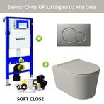 Geberit UP320 Toiletset Wandcloset Salenzi Civita Mat Grijs, Ophalen of Verzenden, Nieuw, Overige typen