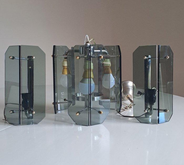 Veca - Wandlamp (3) - Vetro Fume, Antiek en Kunst, Antiek | Lampen