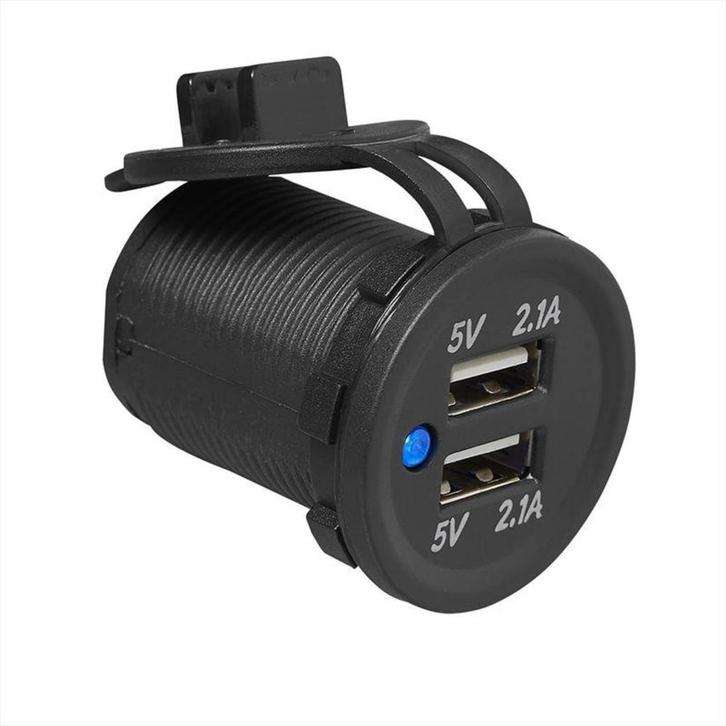 ProPlus Tweevoudige USB-inbouwdoos - 2100mA - 12/24 Volt..., Doe-het-zelf en Verbouw, Elektra en Kabels, Nieuw, Ophalen of Verzenden