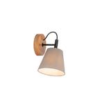 Landelijke wandlamp hout met grijs - Cupy, Huis en Inrichting, Lampen | Wandlampen, Nieuw, Overige materialen, Landelijk