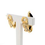 Gouden vintage oorclips van bladeren (oorstekers, oorbellen), Ophalen of Verzenden, Gebruikt, Overige kleuren, Goud