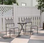 3-delige Bistroset – Stapelbare Polyrotan Stoelen en Tafel, Verzenden, Nieuw