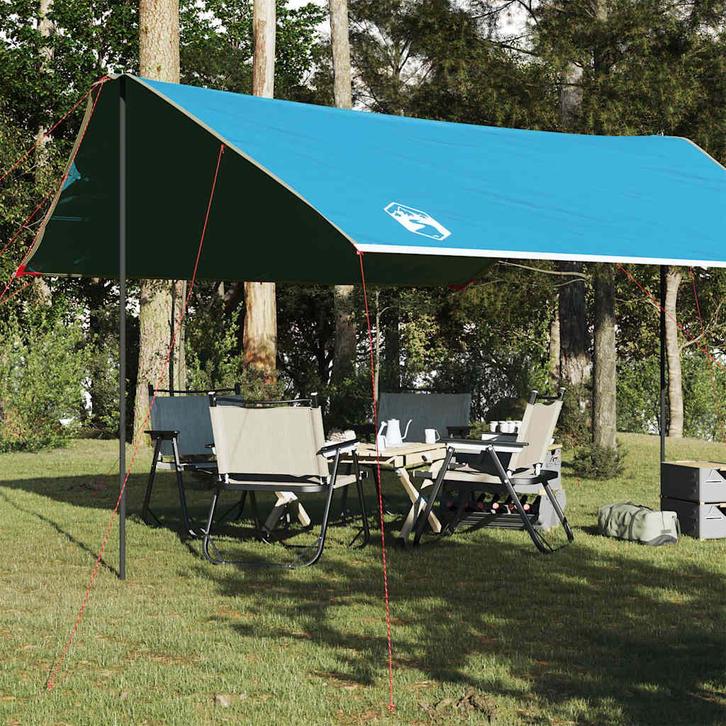 vidaXL Kampeerluifel waterdicht 460x305x210 cm blauw, Caravans en Kamperen, Tenten, Nieuw, tot en met 2, Verzenden