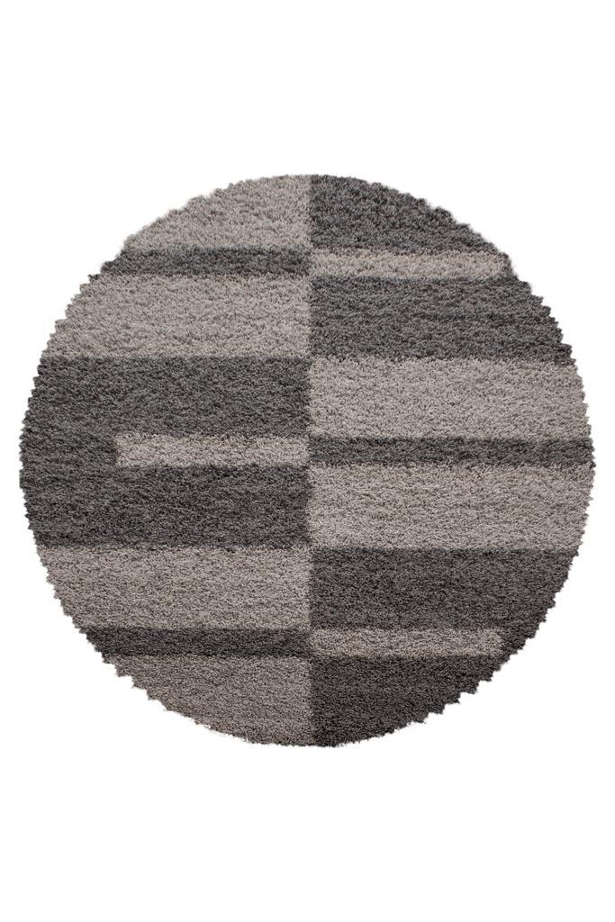 Rond Shaggy Vloerkleed | Gala | Taupe | 80x80 cm, Huis en Inrichting, Stoffering | Tapijten en Kleden, Verzenden