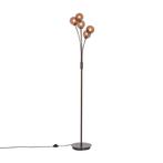 Design vloerlamp brons met brons glas 5-lichts - Athens, Huis en Inrichting, Lampen | Vloerlampen, Nieuw, Overige materialen, Design