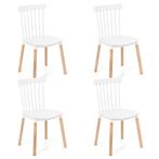 LIVSK Eetkamerstoelen Set van 4 - Robuust Beukenhout - Ergon, Verzenden, Nieuw