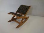 Voetbankje - Hout, Fabric, Antiek en Kunst