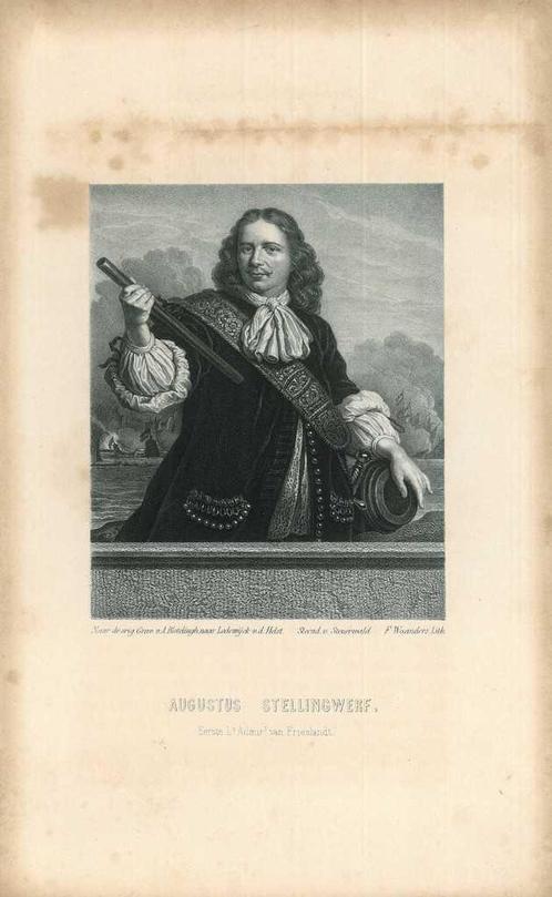 Portrait of Auke Andriesz Stellingwerf, Antiek en Kunst, Kunst | Etsen en Gravures