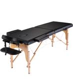Massagetafel - inklapbaar - 2 secties - 185x70cm - hout -..., Ophalen of Verzenden, Nieuw