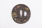 Edo-periode Kaga Zogan ijzeren Tsuba – opengewerkt, Antiek en Kunst