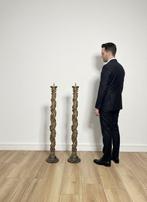 Kaarsenhouder (2) - Polychroom hout - Antichi Torcieri