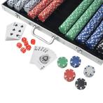 Pokerset met 1000 stippel chips aluminium (Poker artikelen), Verzamelen, Nieuw, Verzenden