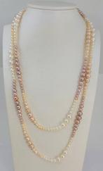 Halsketting 4,5x8,5 mm witte en roze Edison zoutwaterparels, Sieraden, Tassen en Uiterlijk, Kettingen, Nieuw