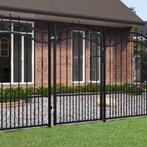 vidaXL Poort met spijlpunten 103x200 cm gepoedercoat staal, Verzenden, Nieuw