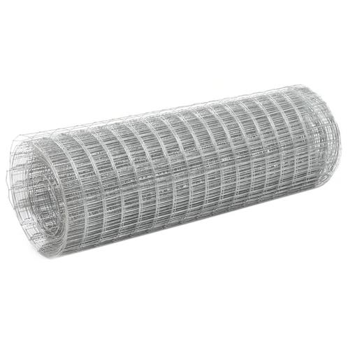 vidaXL Kippengaas 25x0,5 m gegalvaniseerd staal, Tuin en Terras, Schuttingen, Nieuw, IJzer, Minder dan 1 meter, Verzenden