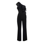 Rinascimento • zwarte jumpsuit ruches • M, Maat 38/40 (M), Verzenden, Zwart, Rinascimento