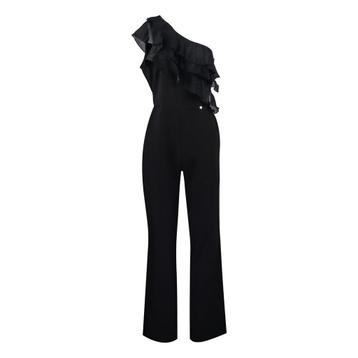 Rinascimento • zwarte jumpsuit ruches • M beschikbaar voor biedingen