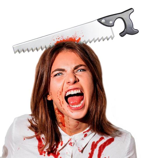 Halloween Haarband Nep Zaag, Hobby en Vrije tijd, Feestartikelen, Nieuw, Verzenden