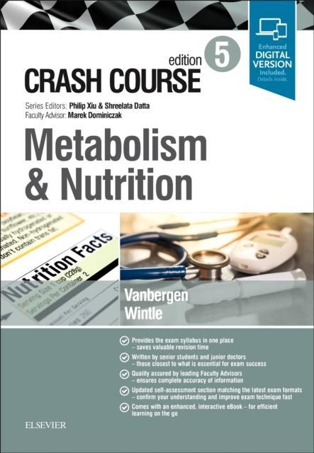 Crash Course Metabolism and Nutrition 9780702073410, Boeken, Studieboeken en Cursussen, Zo goed als nieuw, Verzenden