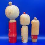 Set van 3 creatieve Kokeshi-poppen door bekroonde