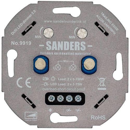 Sanders Universele Duo LED-Dimmer, Doe-het-zelf en Verbouw, Elektra en Kabels, Nieuw, Ophalen of Verzenden