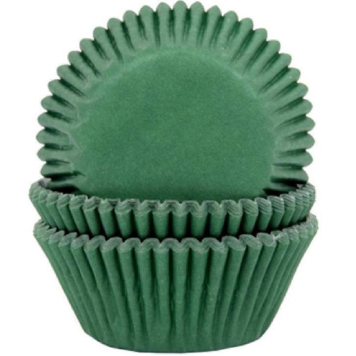 Cupcake Vormpjes HoM Donker Groen 50x33mm. 48st., Hobby en Vrije tijd, Taarten en Cupcakes maken, Nieuw, Verzenden