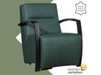 Leren fauteuil Arrival - Toledo Forrest (groen), Huis en Inrichting, Fauteuils, Nieuw, Ophalen of Verzenden, 50 tot 75 cm, Industrieel, Modern