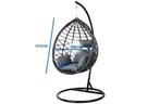 Hangstoel met frame Zwart Grijs | Nieuw | Scherpe Prijs, Tuin en Terras, Nieuw, Ophalen of Verzenden, Met standaard, Eenpersoons