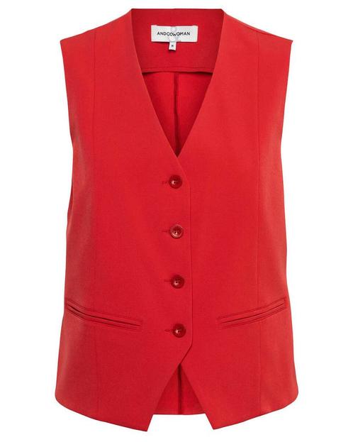 -30% &Co Woman  &Co Woman Gilet gl100 priya  maat M, Kleding | Dames, Truien en Vesten, Rood, Nieuw, Verzenden