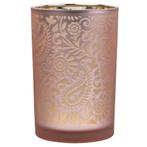 windlicht paisley roze large 18cm*, Verzenden, Nieuw