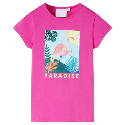 vidaXL Kindershirt 128 donkerroze, Kinderen en Baby's, Kinderkleding | Overige, Nieuw, Verzenden