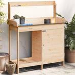vidaXL Oppottafel met kast 110,5x45x124,5 cm massief, Tuin en Terras, Overige Tuin en Terras, Verzenden, Nieuw