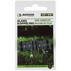 Benson Slangkoppeling voor tuinslang - Verbindt 2 slangen..., Tuin en Terras, Tuinslangen, Ophalen of Verzenden, Nieuw