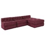 vidaXL Modulaire bank 4 pcs Bordeaux 70 x 70 x 56 cm Stof, Huis en Inrichting, Woonaccessoires | Kussens, Verzenden, Nieuw