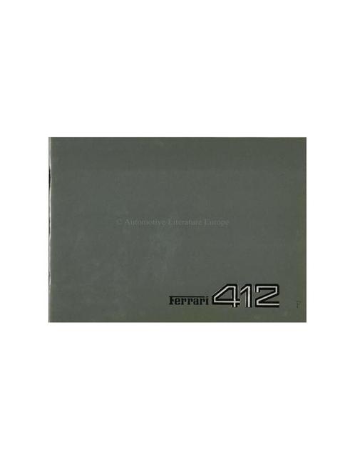 1985 FERRARI 412 PERSMAP FRANS 353/85, Boeken, Auto's | Folders en Tijdschriften, Ferrari