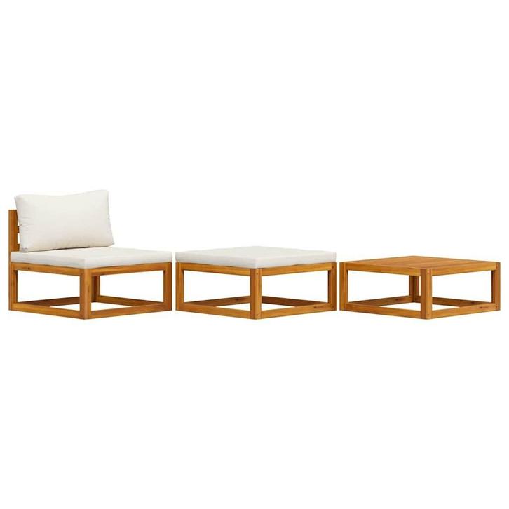 3-delige Loungeset Hout | OP = OP | Tuincomfort, Tuin en Terras, Tuinsets en Loungesets, Nieuw, Hardhout, Loungeset, 3 zitplaatsen