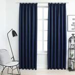 vidaXL Gordijnen verduisterend met haken 2 st 140x245 cm, Huis en Inrichting, Stoffering | Gordijnen en Lamellen, Verzenden, Nieuw