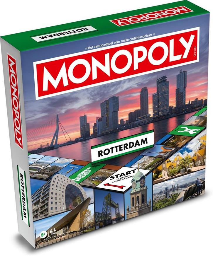 Monopoly - Rotterdam | Identity Games - Gezelschapsspellen, Hobby en Vrije tijd, Gezelschapsspellen | Bordspellen, Nieuw, Verzenden