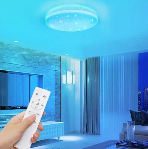 RGB LED Plafondlamp 40 cm – Dimbaar met Afstandsbediening, Huis en Inrichting, Lampen | Plafondlampen, Nieuw, Verzenden