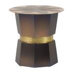 Middentafel - Mokka-tafeltje - Roestvrij staal, Messing,, Antiek en Kunst