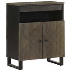 vidaXL Dressoir 60x33x75 cm massief mangohout zwart, Huis en Inrichting, Woonaccessoires | Cd- en Dvd-rekken, Verzenden, Nieuw